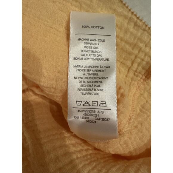 JOE'S JEANS Gauze Flutter Sleeve Apricot Top Size S - Picture 5 of 6